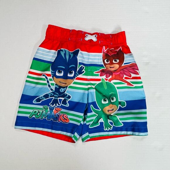 🛍️4 for $20🛍️ Dreamwave Toddler Boys PJ Masks Swim Trunks Red Blue Size 2T - Picture 8 of 8
